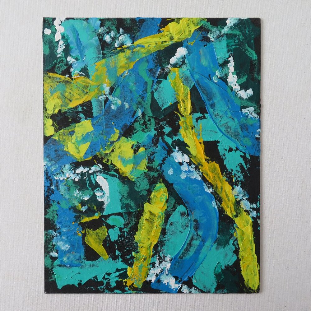 Original Acrylic Painting on Canvas Board, 11" x 14" Signed 2020